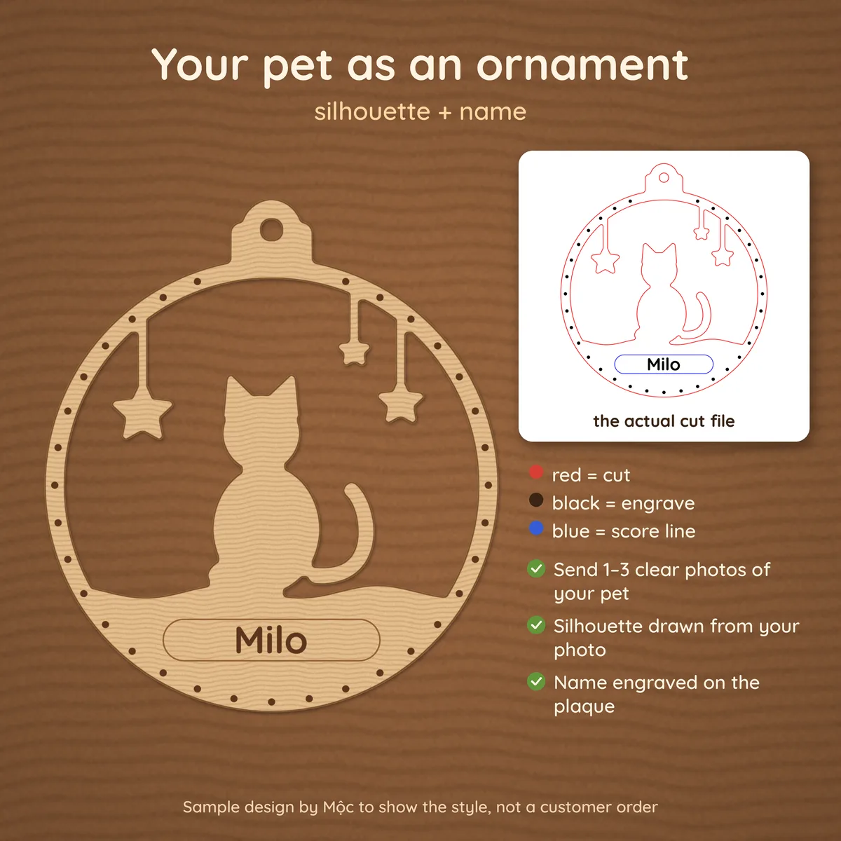 Custom laser cut file from your photo or idea, picture 3